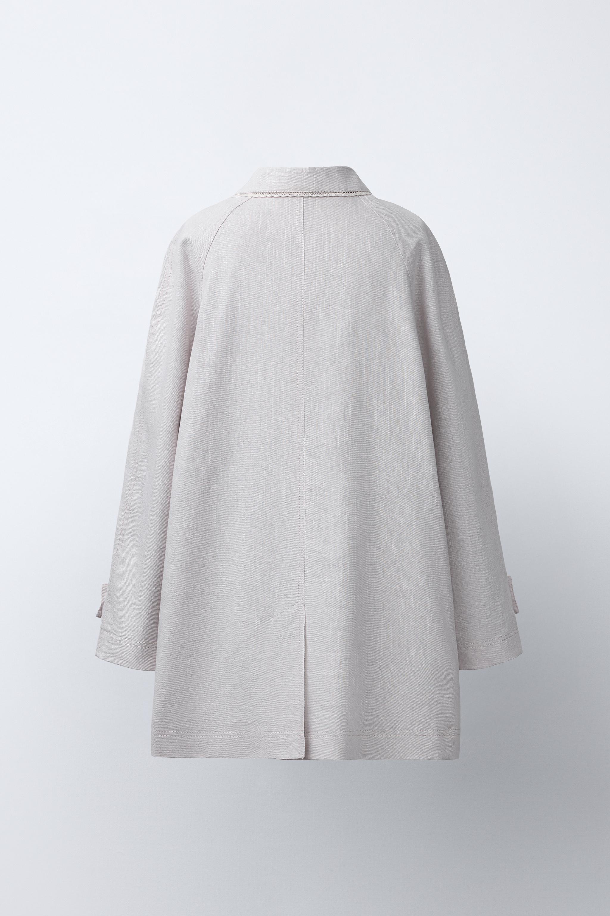 PLAIN LINEN & COTTON COAT